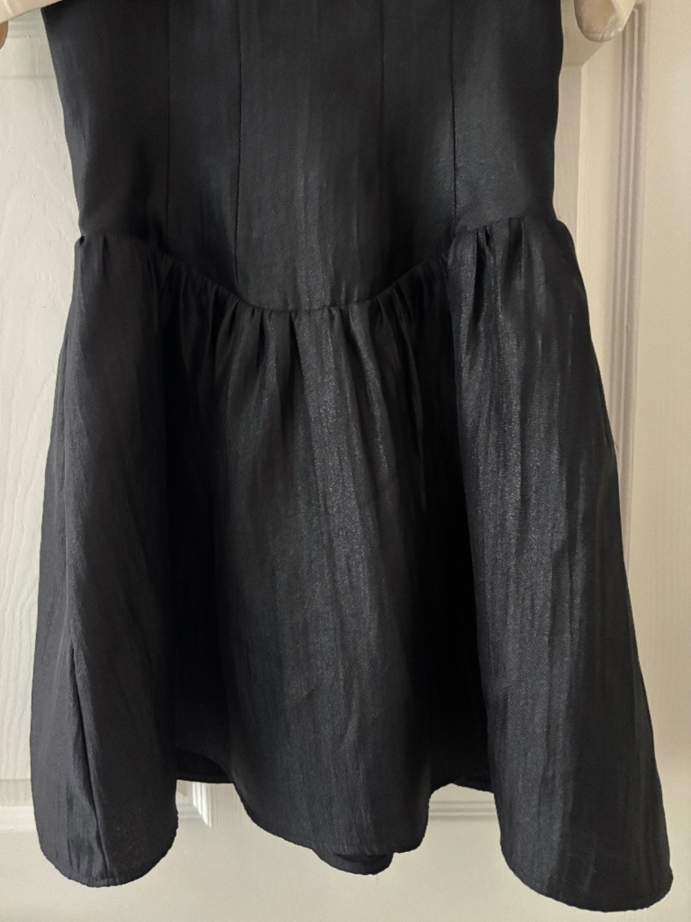 Lulus Upscale Desire Black Contrast Off-the-Shoulder Mini Dress - Picture 10 of 12